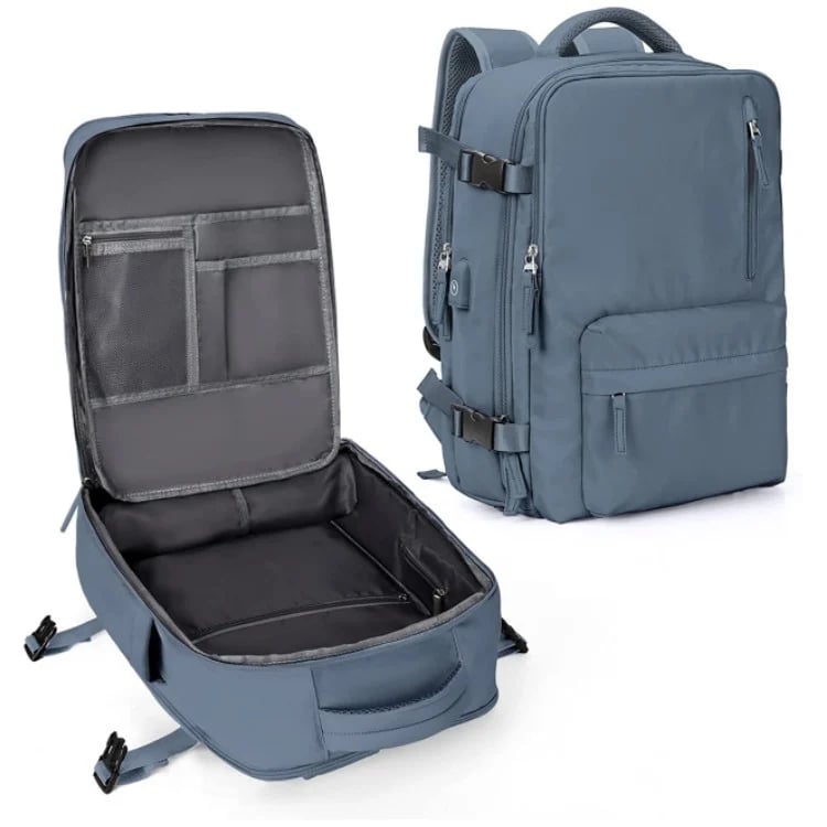 Multifunksjonell dameryggsekk 35 L med USB-tilkobling