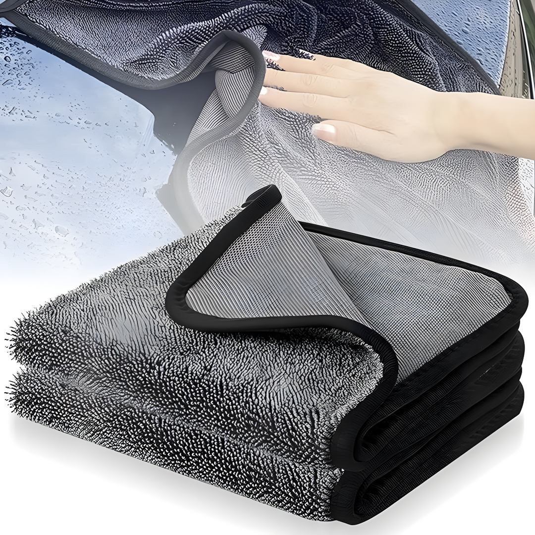 CrystalDry Mikrofiberklut Premium | Ekstra Absorberende Håndkle for Bil, Vinduer og Kjøkken