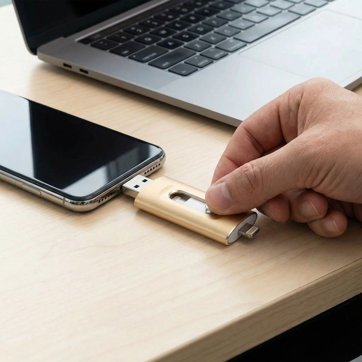 3-i-1 USB-minnepinne | USB 3.0 høyhastighet med Type-C og OTG-adapter