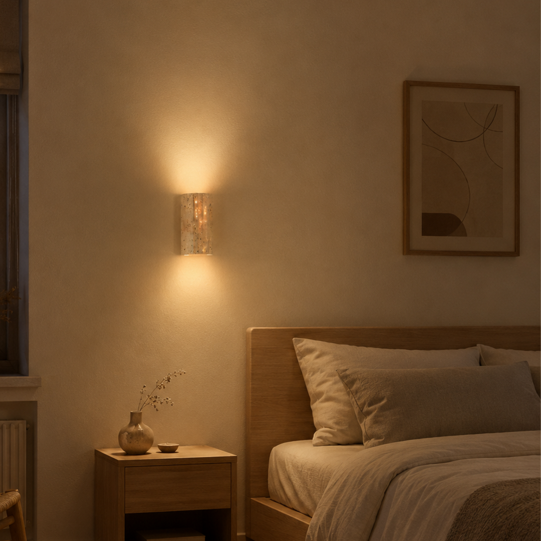Vegglampe i naturstein