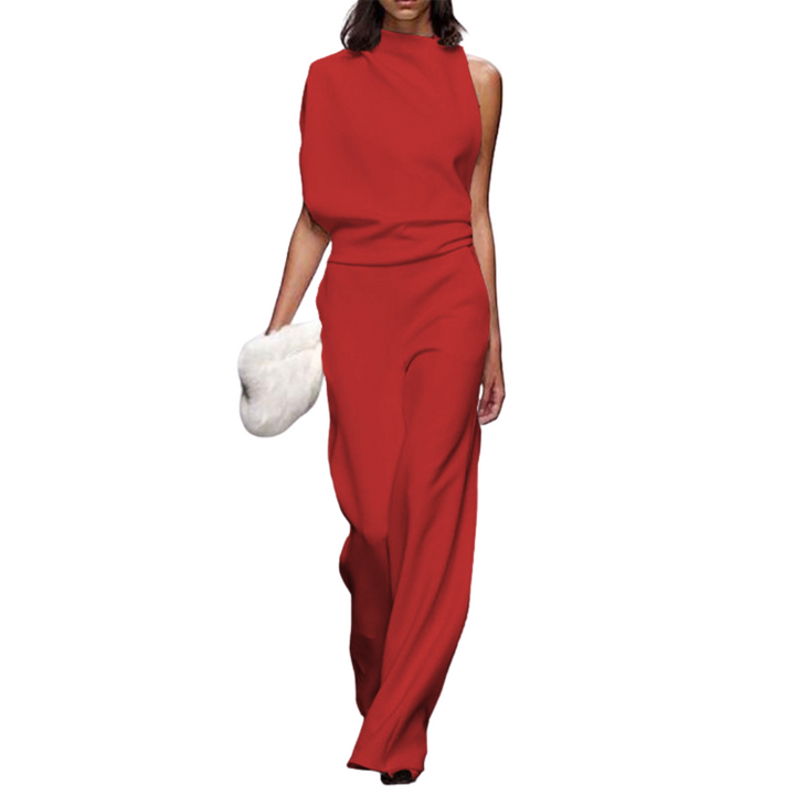 Kvinners elegante ermeløse jumpsuit