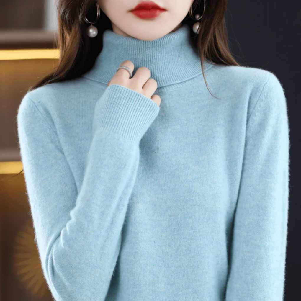 Kvinners Fine-Strikket Hals Sweater