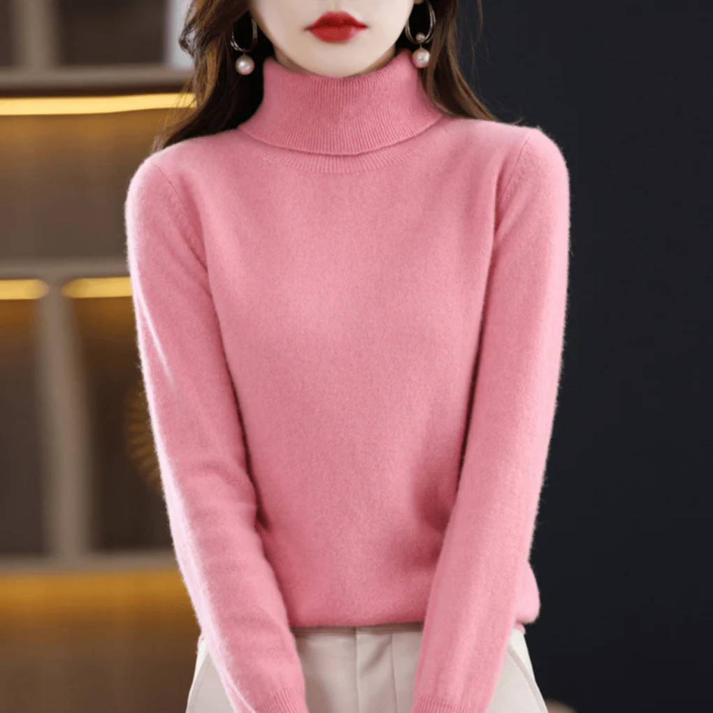 Kvinners Fine-Strikket Hals Sweater