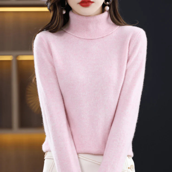 Kvinners Fine-Strikket Hals Sweater