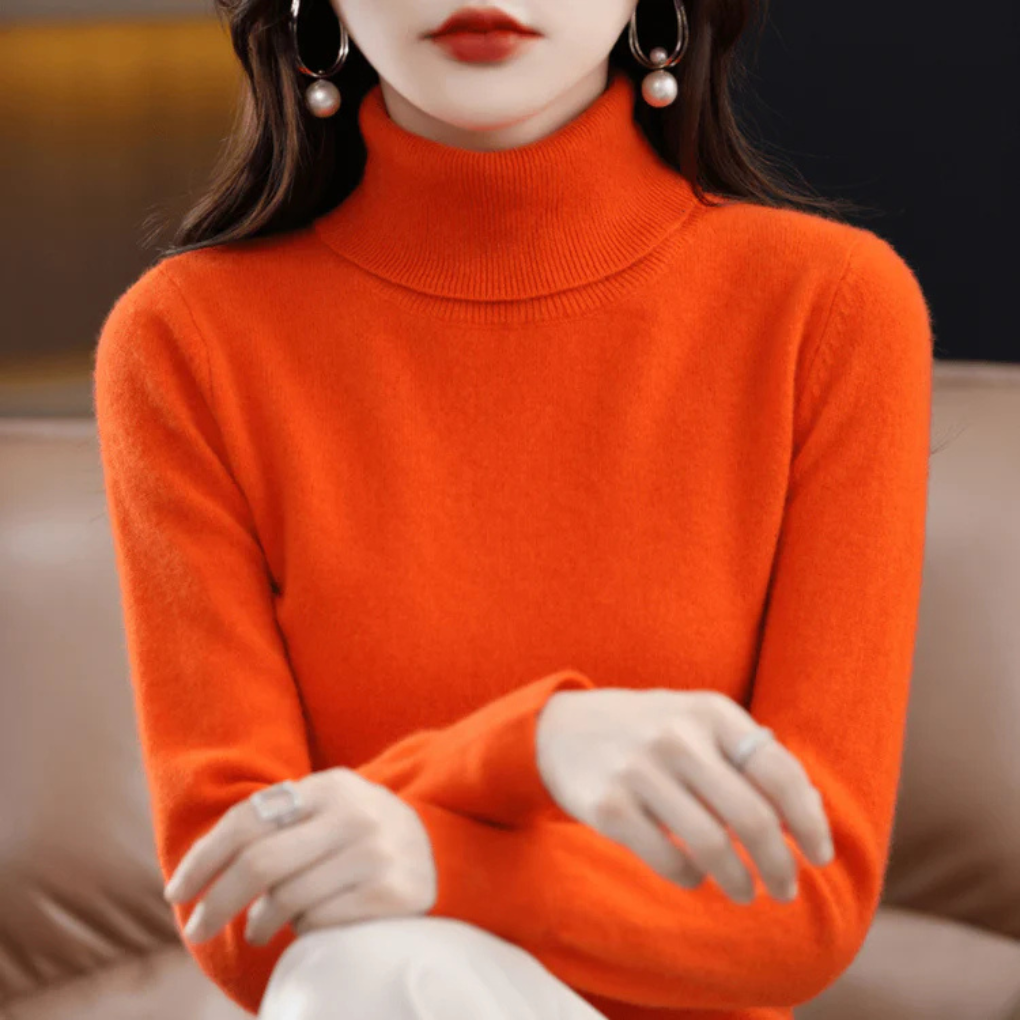 Kvinners Fine-Strikket Hals Sweater