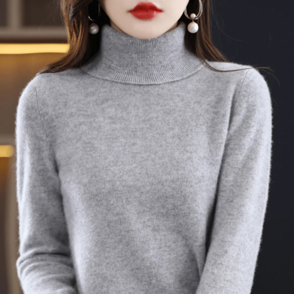 Kvinners Fine-Strikket Hals Sweater
