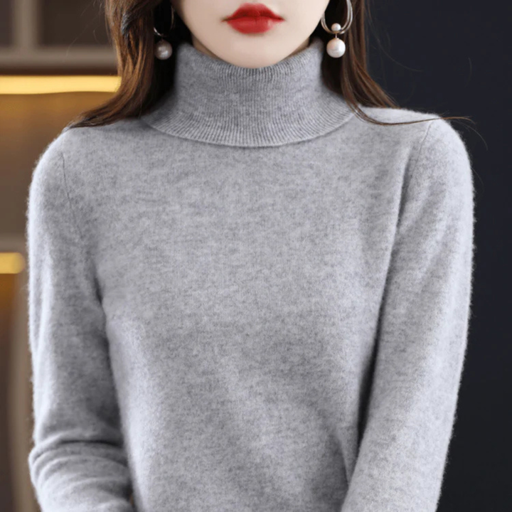 Kvinners Fine-Strikket Hals Sweater