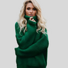 Luksus Strikket Halsen Sweater for Kvinner
