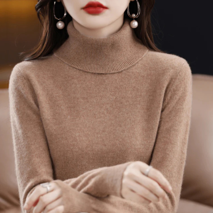 Kvinners Fine-Strikket Hals Sweater