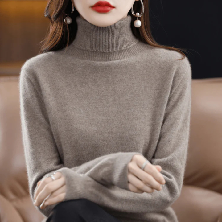 Kvinners Fine-Strikket Hals Sweater