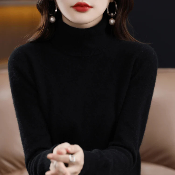 Kvinners Fine-Strikket Hals Sweater