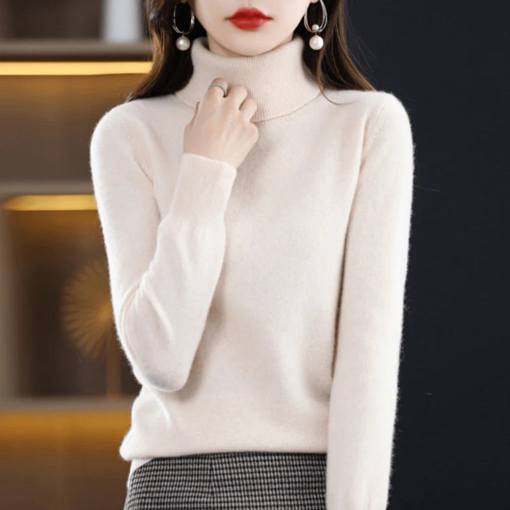 Kvinners Fine-Strikket Hals Sweater