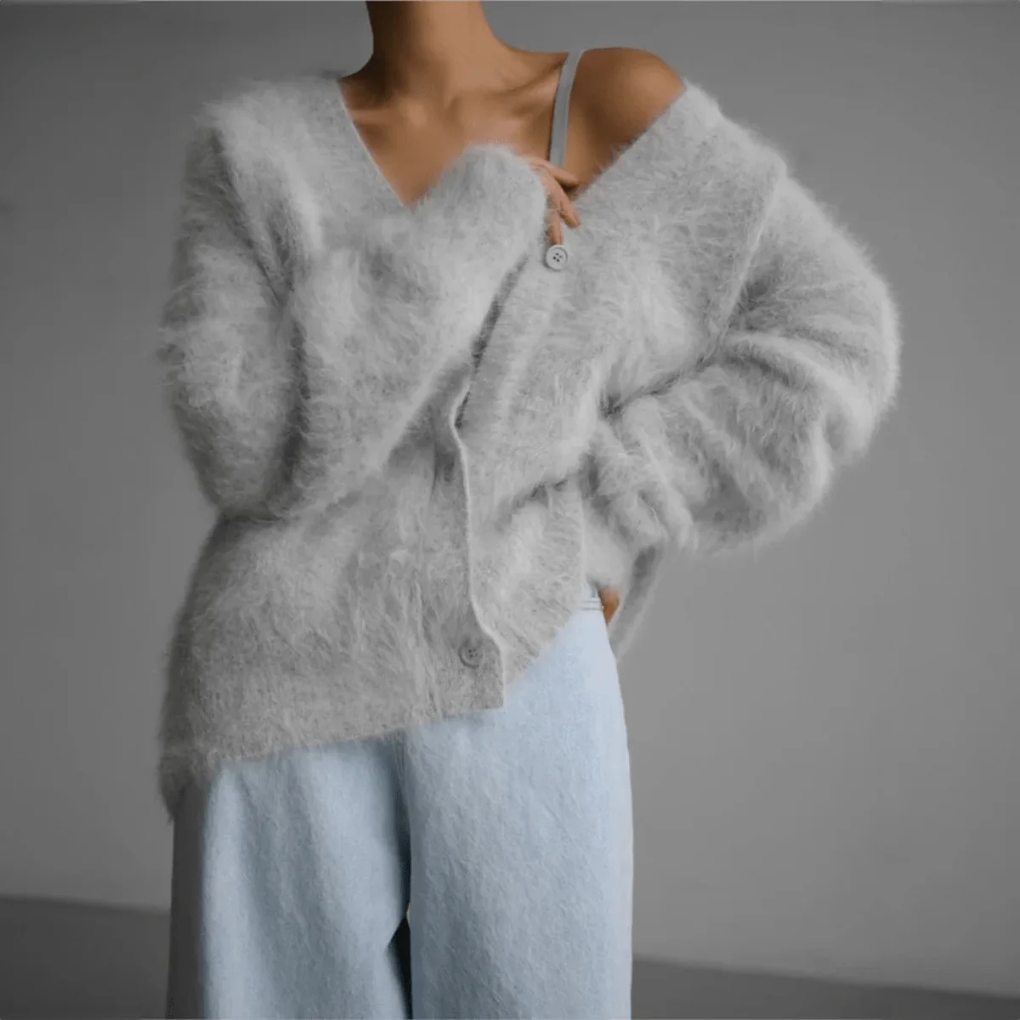 Kvinners Fine-Strikket Cardigan