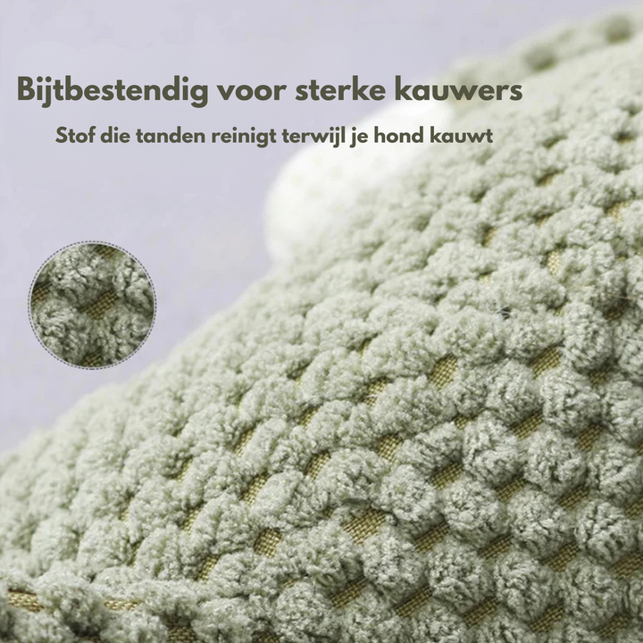 Robust tyggeleke i plysj for sterke tyggere