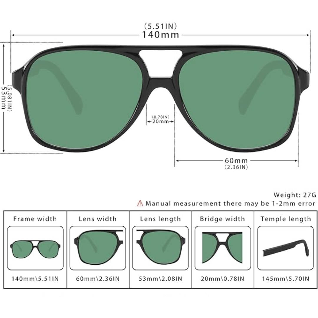 Retro aviator-solbriller - Indy, sommerutgave 2025