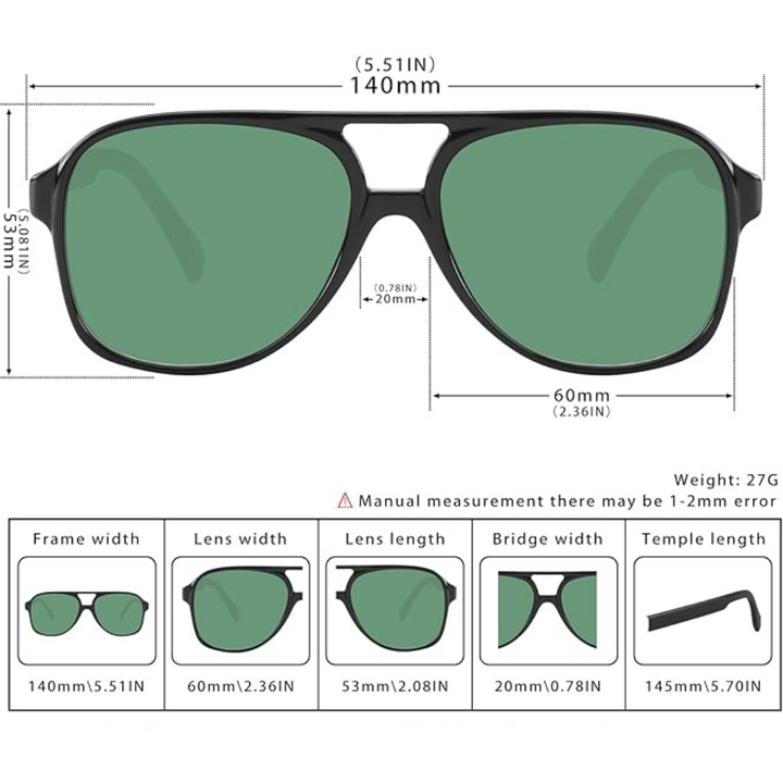 Retro aviator-solbriller - Indy, sommerutgave 2025