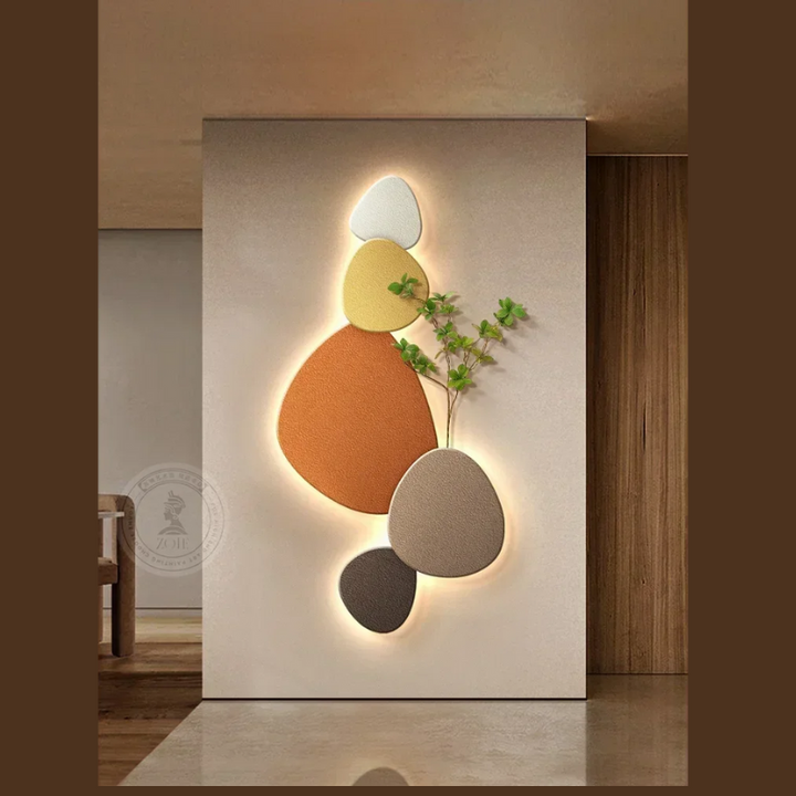 Moderne vegglampe med organisk design og LED-belysning for innendørs bruk