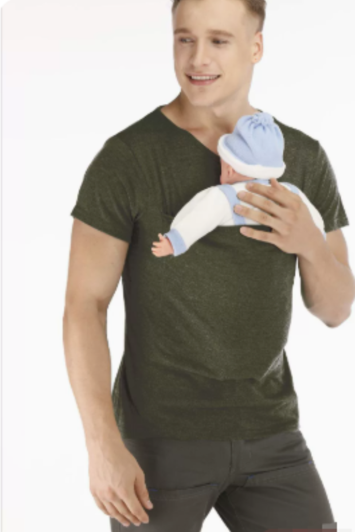 T-skjorte for bæring av baby | Pustende og ergonomisk | For mamma og pappa | Bondtee