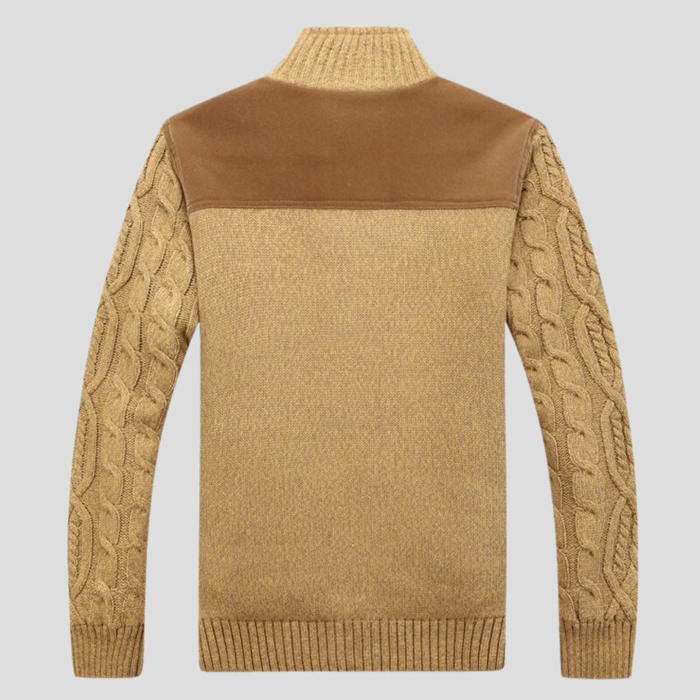 Menns Plush-Linert Cardigan