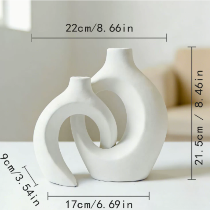 ScandiVase - Sett med minimalistiske keramikkvaser