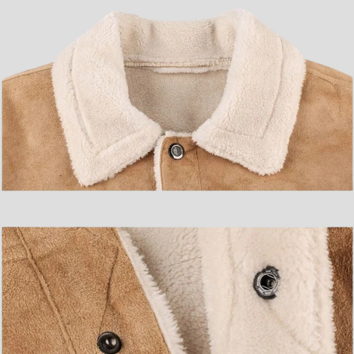 Menns Suede Biker Jakke