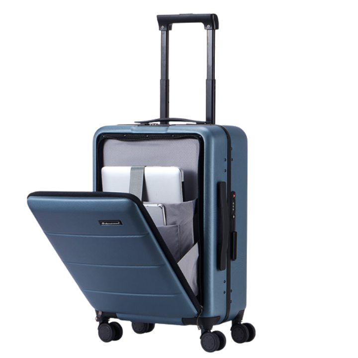 Utvidbar hardcase-koffert med frontlomme og TSA-lås