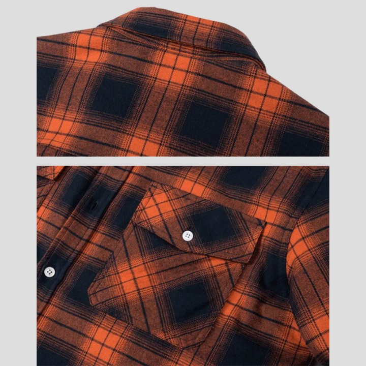 Menns Rutete Jakke med Fleece Fôr