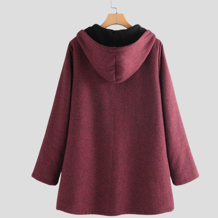 Kvinne “Solid Fleece Hettejakke”