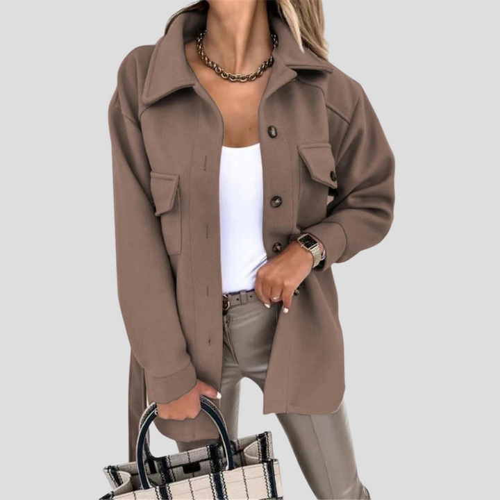 Kvinners Oversized Jakke — Avslappet Lag med Allsidig Passform