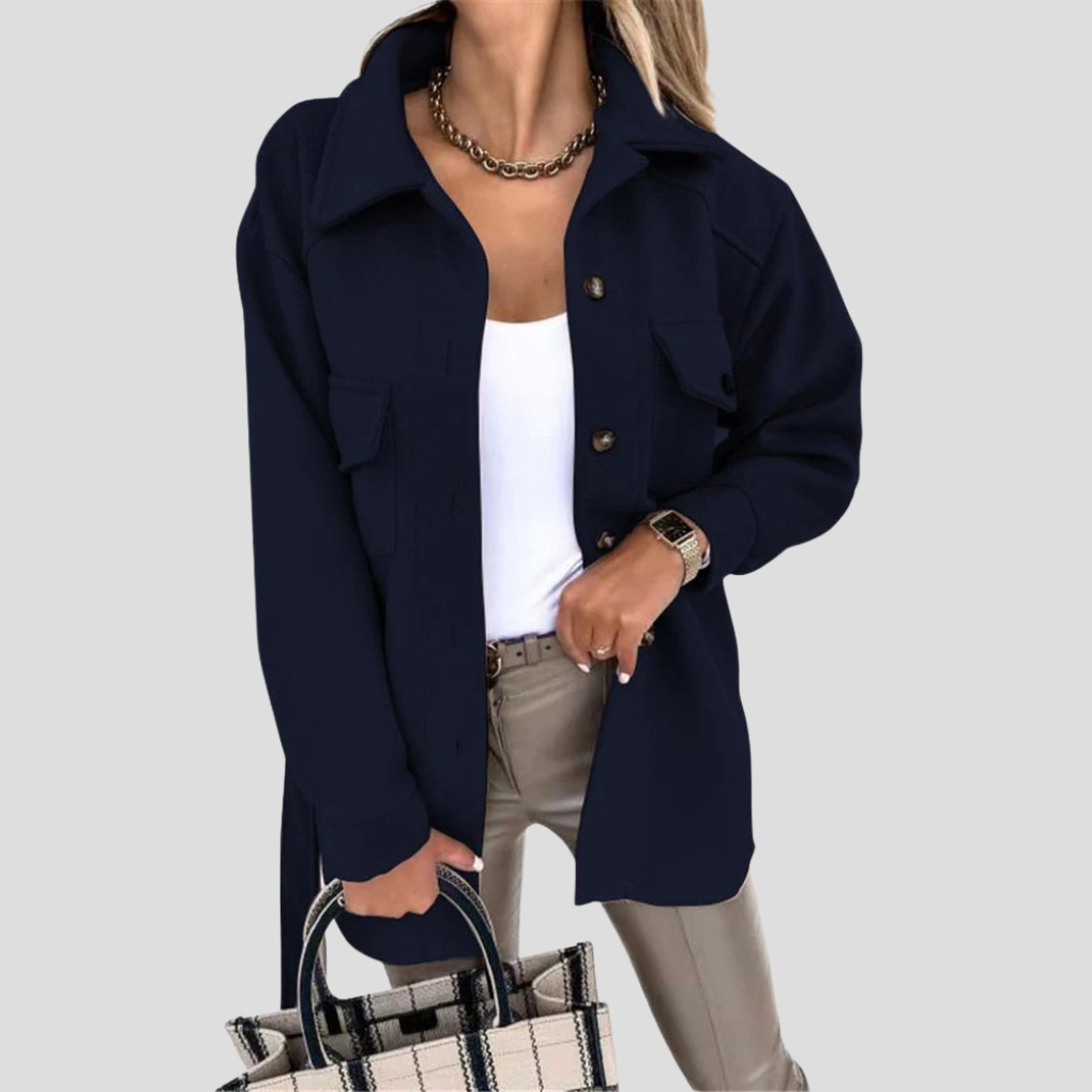 Kvinners Oversized Jakke — Avslappet Lag med Allsidig Passform