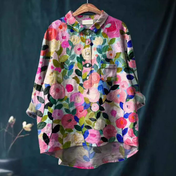 Bertan – Kvinners Bluse med Blomstertrykk