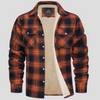 Menns Rutete Jakke med Fleece Fôr