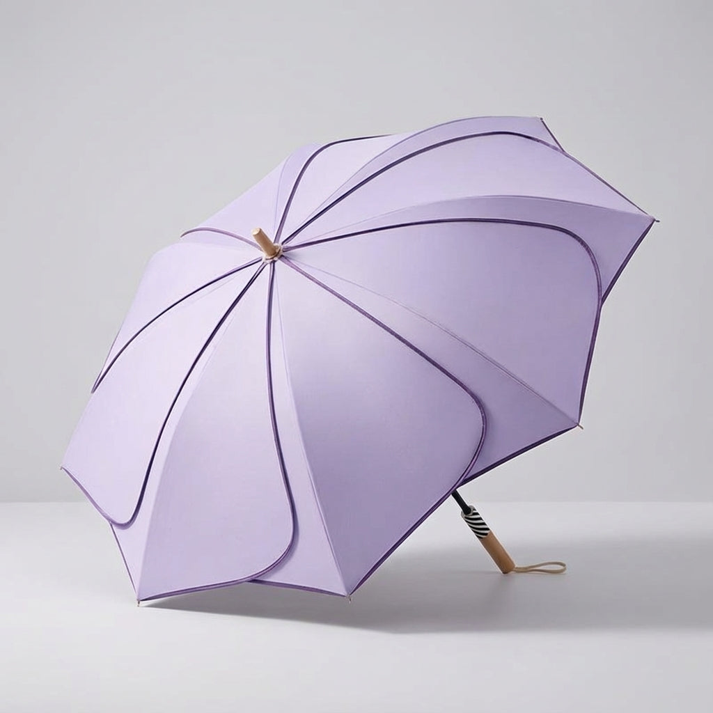 Feminin paraply med blomstermotiv - Woodloom