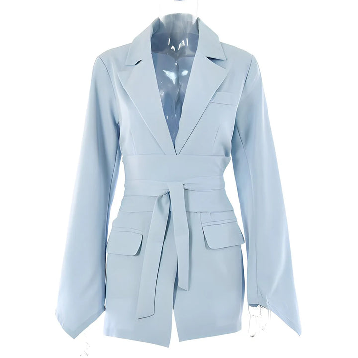 Kvinners Belted Blazer – Elegant Struktur & Allsidig Stil