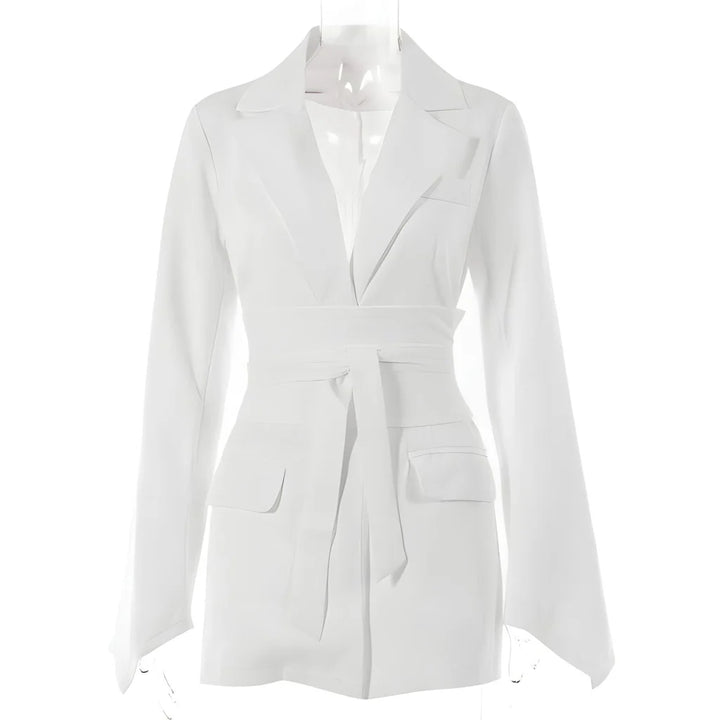 Kvinners Belted Blazer – Elegant Struktur & Allsidig Stil