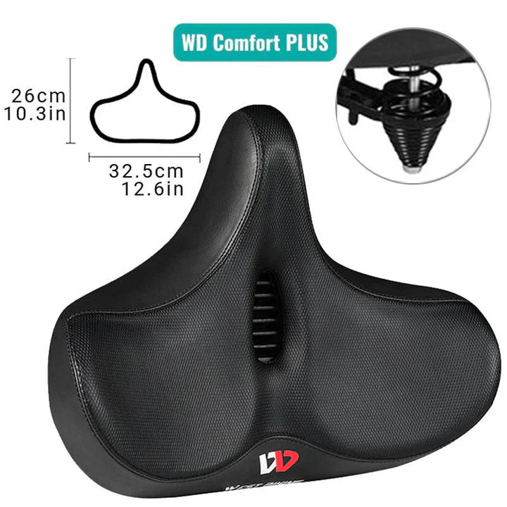 CyclePad Komfortabel Sykkelsadel med Ekstra Bred Sete