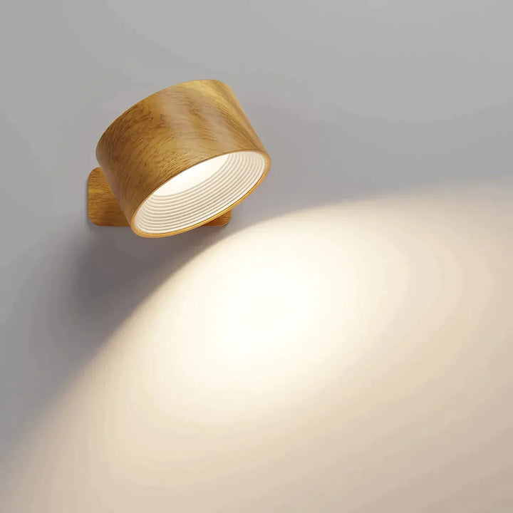 Trådløs LED-vegglampe med 360° dreibart hode, berøringsdimmer, 3 farger
