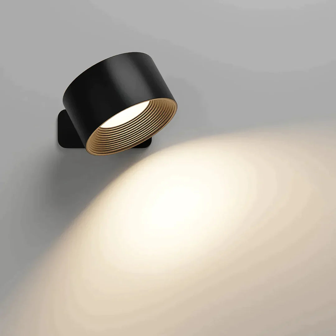 Trådløs LED-vegglampe med 360° dreibart hode, berøringsdimmer, 3 farger