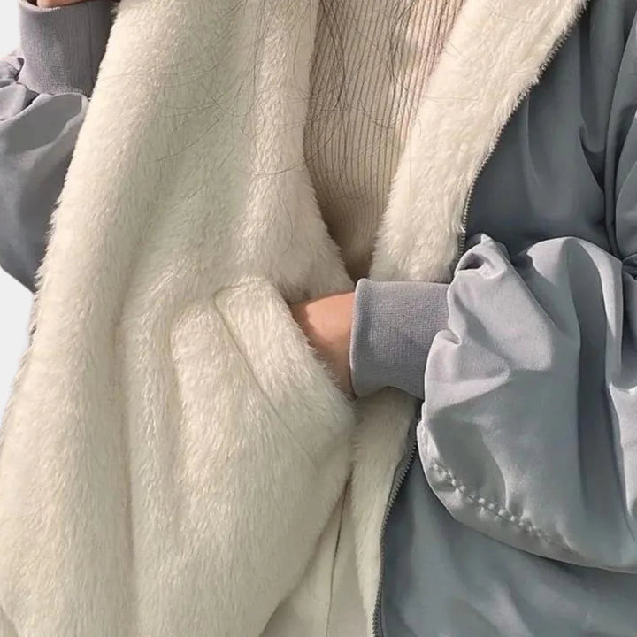 2-i-1 Kvinners Vinterjakke med Hette Allsidig Varme og Stil for Kaldt Vær