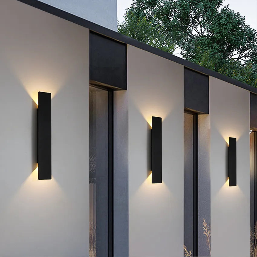 IP65 vanntett utendørs vegglampe i aluminium – moderne LED-vegglampe