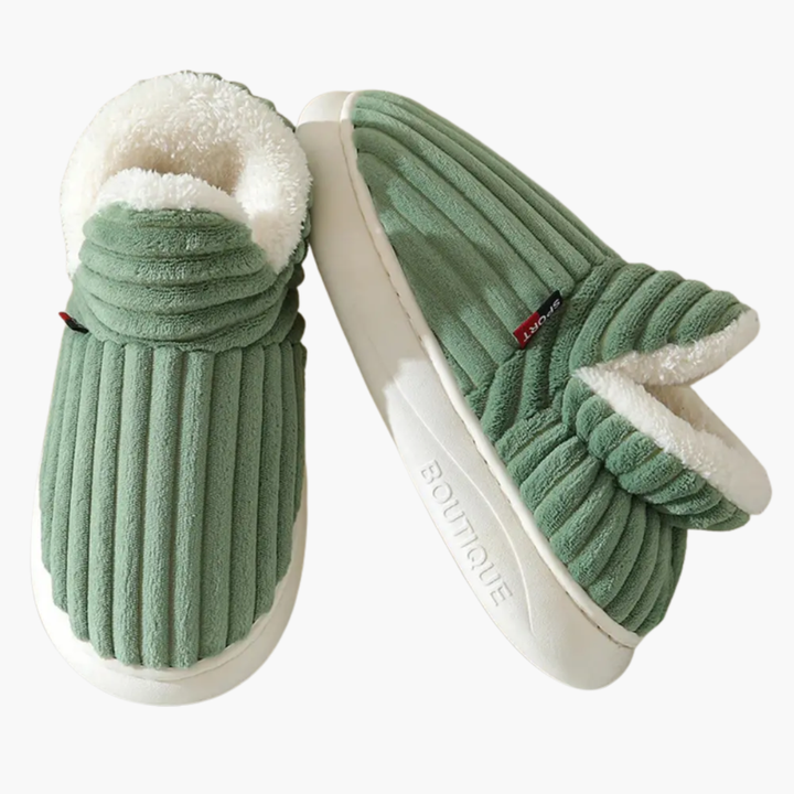 Kvinners Plush Slippers – Ribbet Innesko