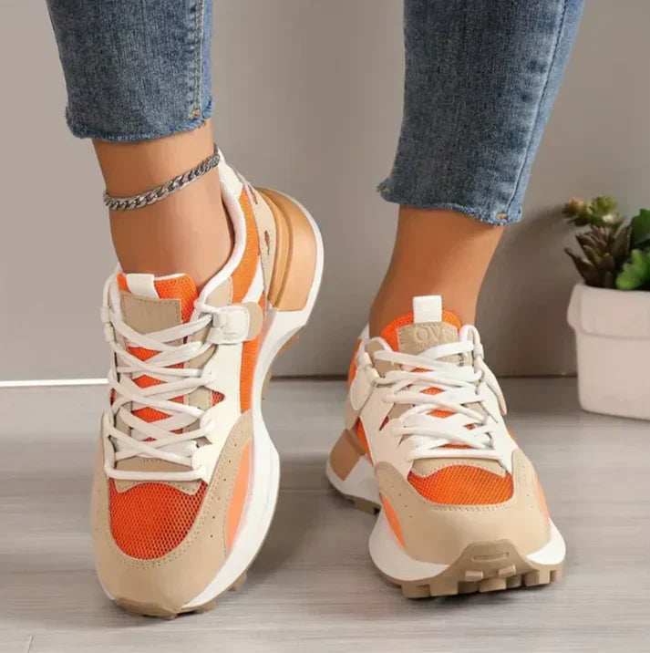 Colour block-sneakers for dame - Nadine
