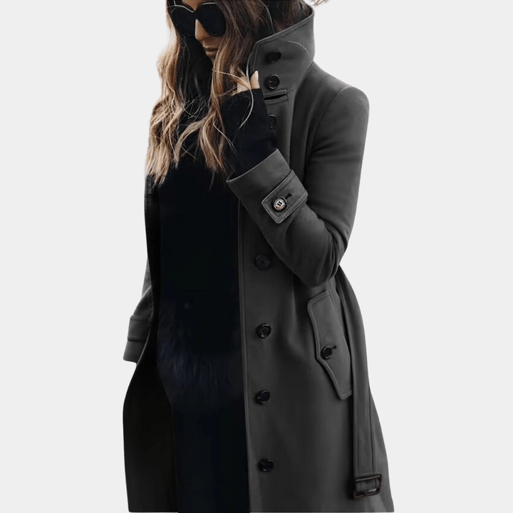 Kvinners Trench Coat – Elegant Stil med Sesongvarme