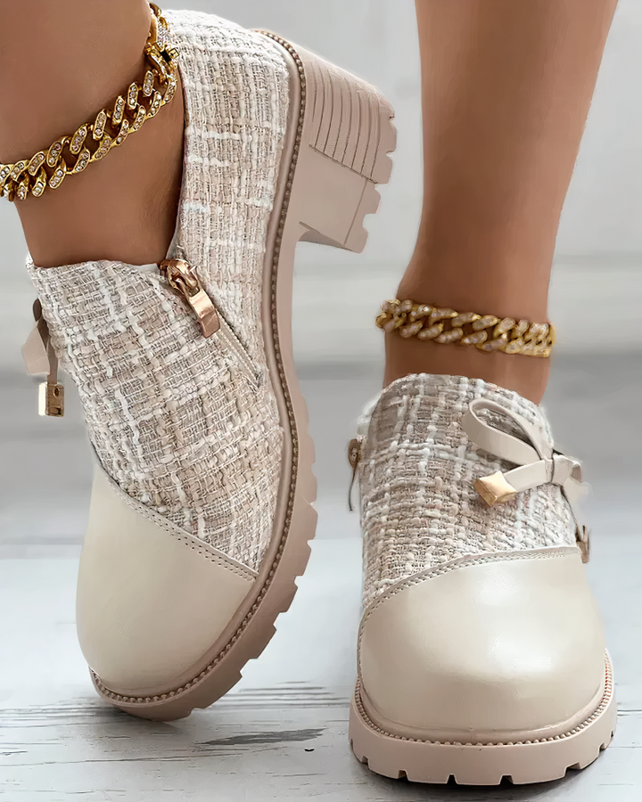 Blonde Detalj Slip On Heler