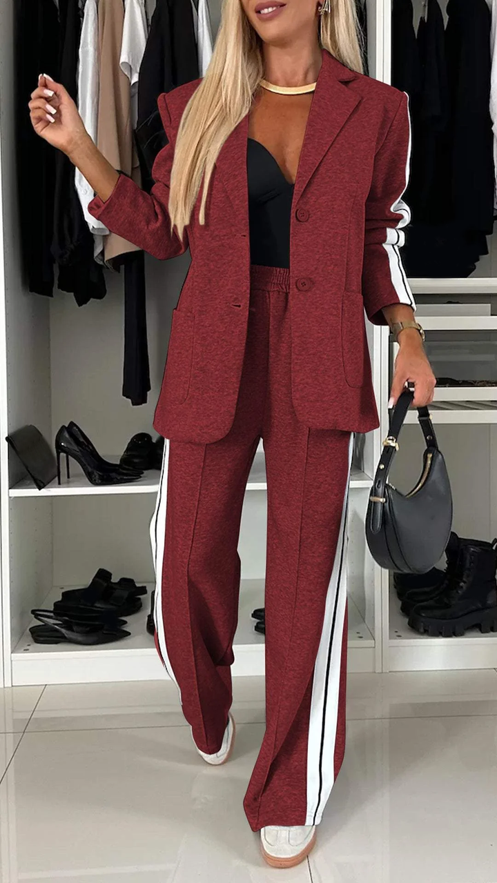 EliteEase VivaSet 2-delt sett | Blazer og bukse med avslappet passform for et stilig look