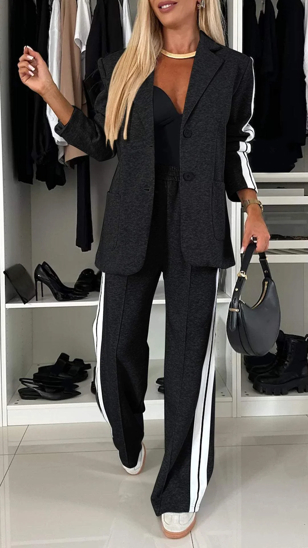 EliteEase VivaSet 2-delt sett | Blazer og bukse med avslappet passform for et stilig look