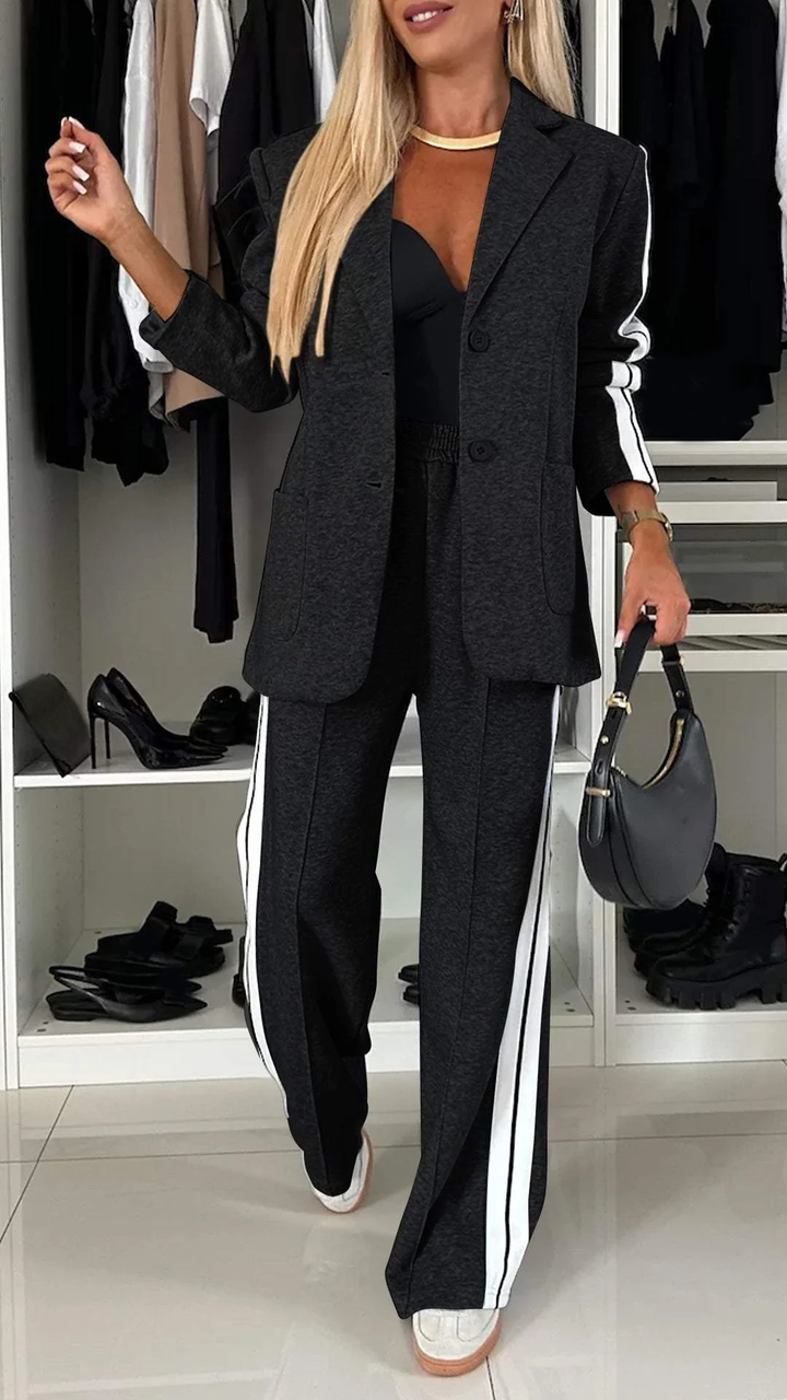EliteEase VivaSet 2-delt sett | Blazer og bukse med avslappet passform for et stilig look