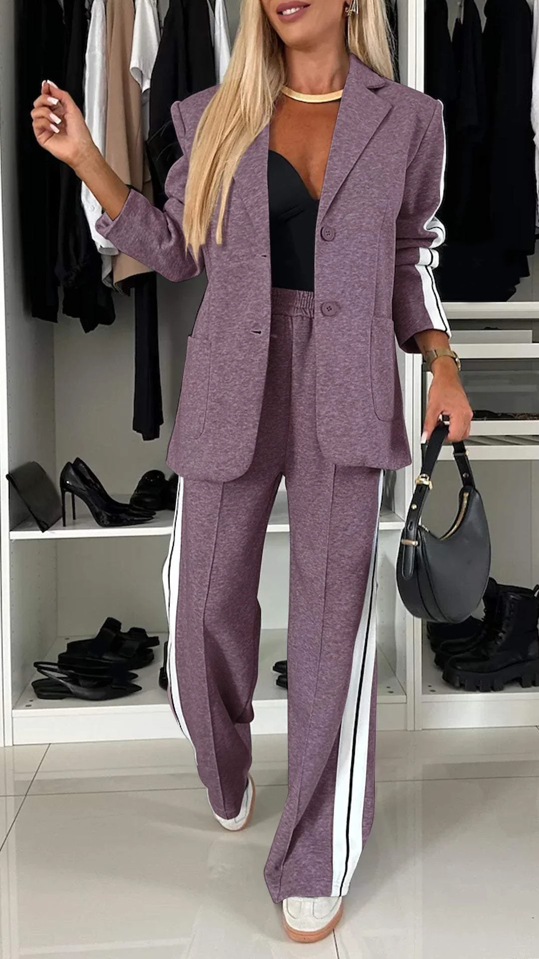 EliteEase VivaSet 2-delt sett | Blazer og bukse med avslappet passform for et stilig look