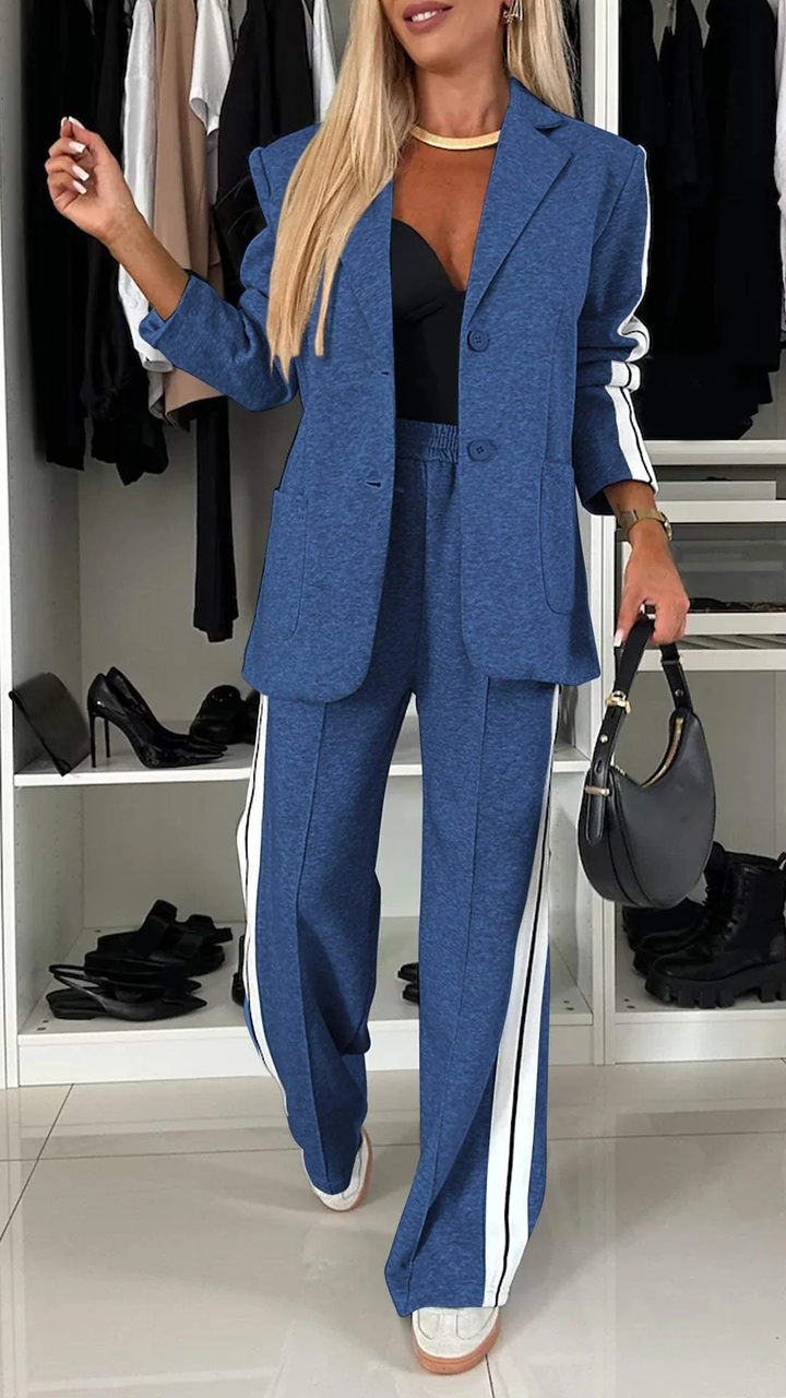 EliteEase VivaSet 2-delt sett | Blazer og bukse med avslappet passform for et stilig look