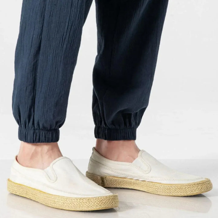 Menns Bomull-Lin Komfort Bukser – Lett Hverdagsbruk